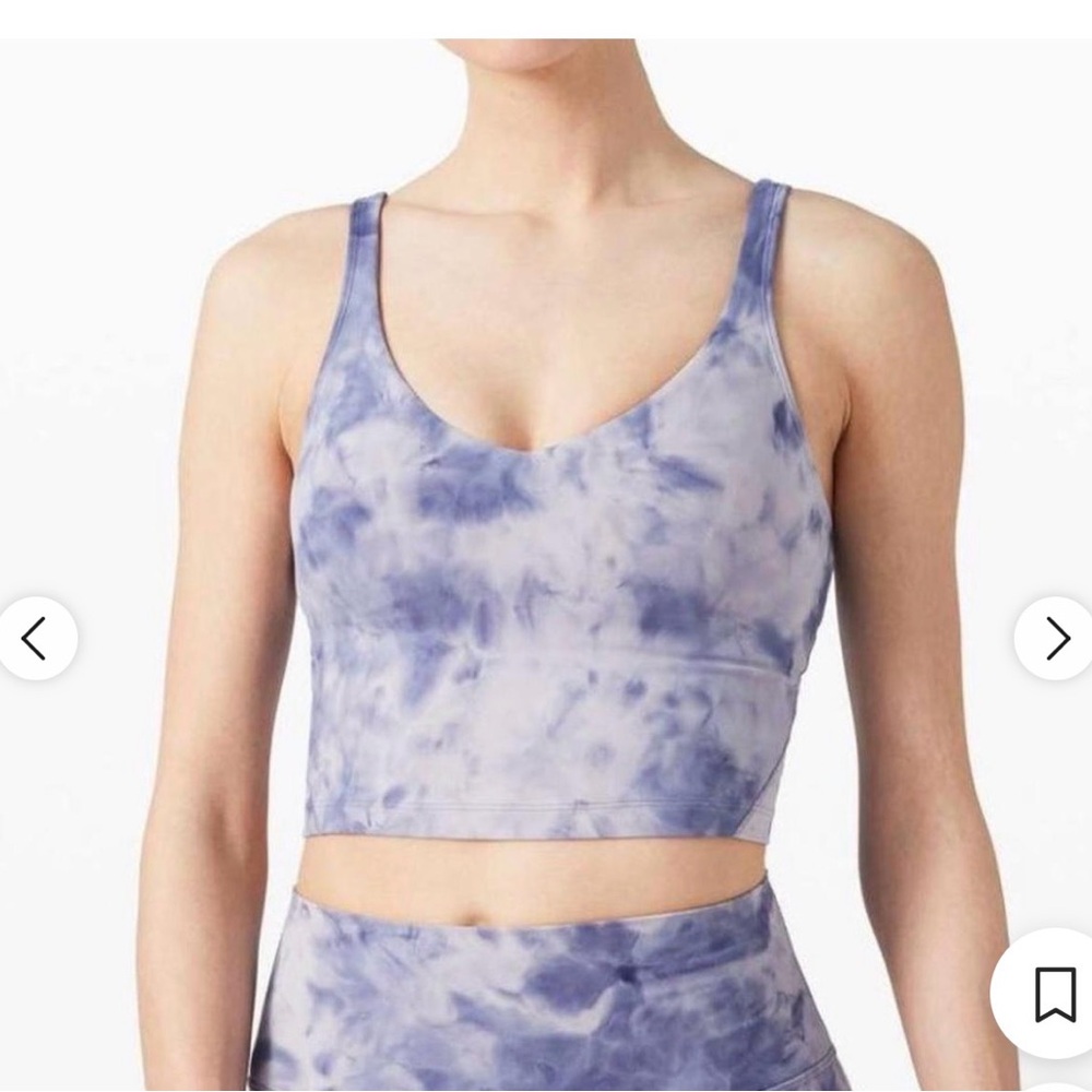 lululemon athletica Blue Tie-Dye Tank Top